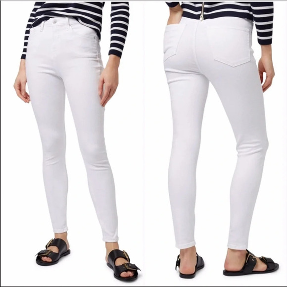 NWT TopShop White Moto Jamie Skinny Jeans Size 32X30 - Picture 1 of 4